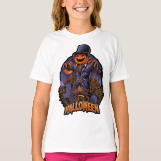 Pumpkin Scarecrow Halloween T - Shirt