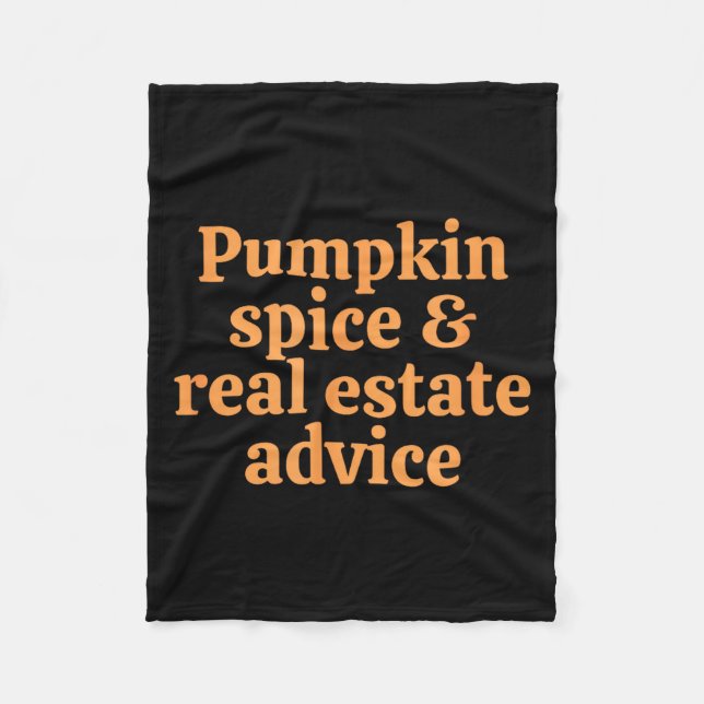 Pumpkin Sce And Real Estate Advice  Fleecedecke (Vorderseite)