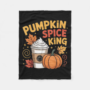 Pumpkin Sce King Niedlich Fall Coffee Design Fleecedecke