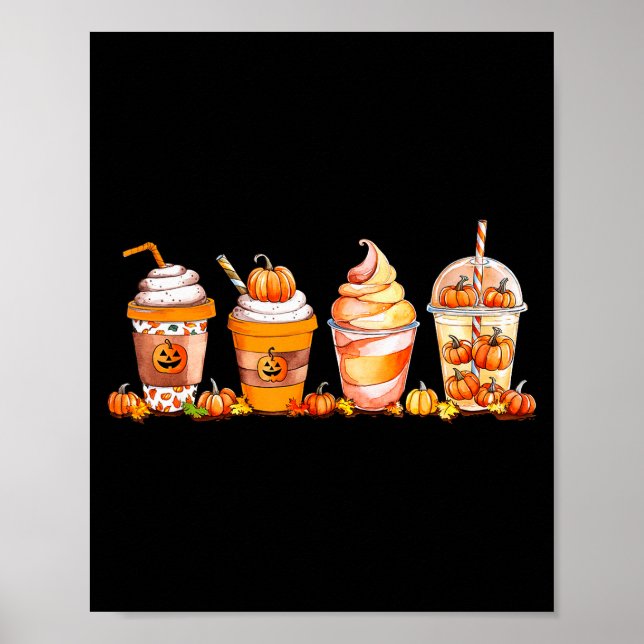 Pumpkin Sce Latte, Fall Coffee, Pumpkin Sce Thanks Poster (Vorne)