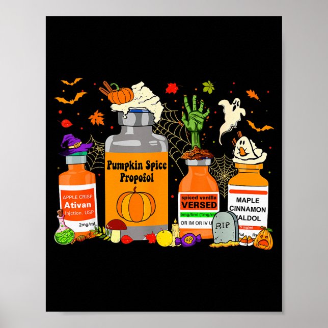 Pumpkin Sce Profol Ativan Versed Haldol Halloween  Poster (Vorne)