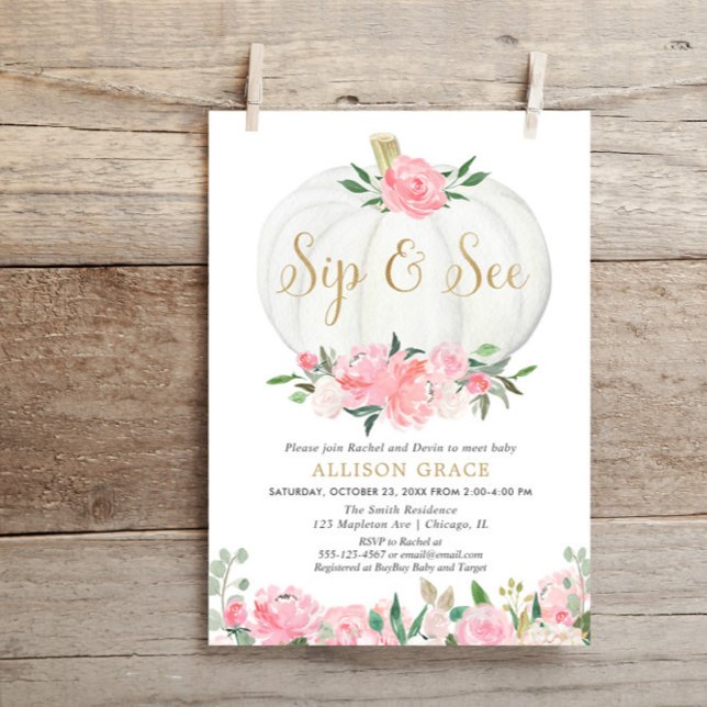 Pumpkin schlucken und sehen, fallen treffen grün M Einladung (Von Creator hochgeladen)