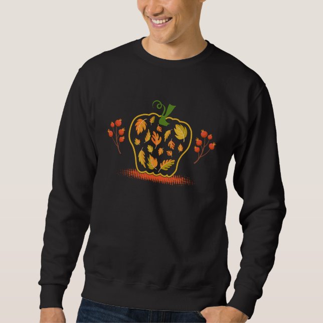 Pumpkin Sea Turtle Halloween Autumn Fall Squash Tu Sweatshirt (Vorderseite)