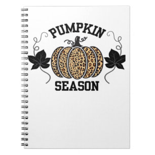 Pumpkin Season Cheetah Print Pumpkin Fall Design Notizblock