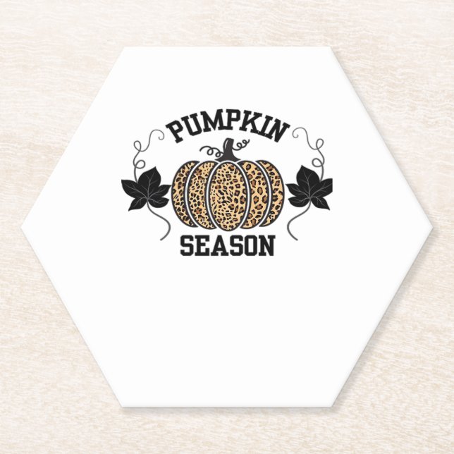 Pumpkin Season  Cheetah Print Pumpkin Fall Design  Untersetzer (Vorderseite)