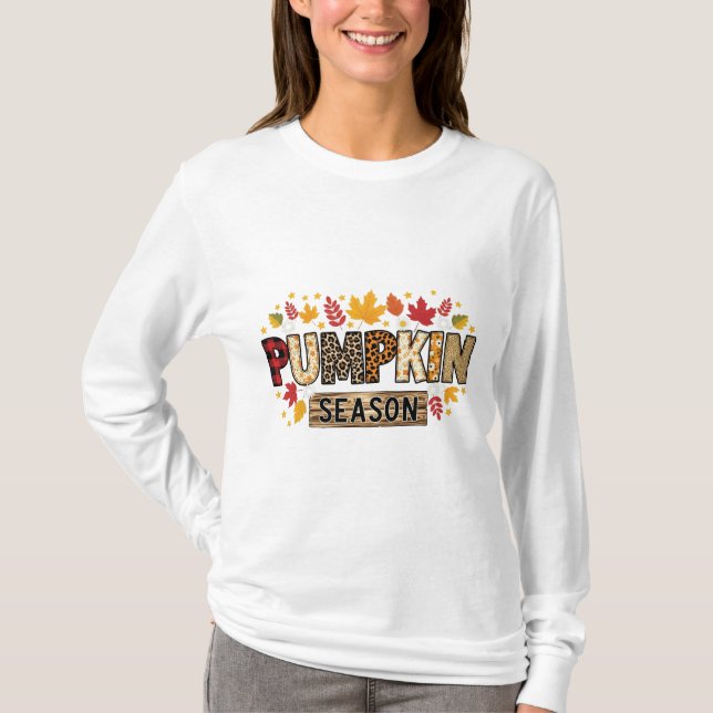 Pumpkin Season Fall Ästhetischer T - Shirt | Autum (Vorderseite)