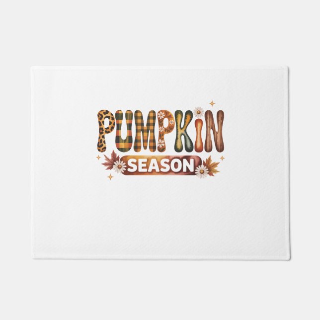 Pumpkin Season Fall Boho Fußmatte (Vorderseite)