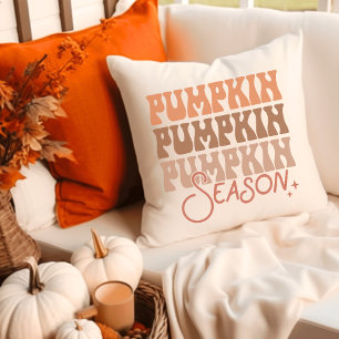 Pumpkin Season Groovy Retro Kissen