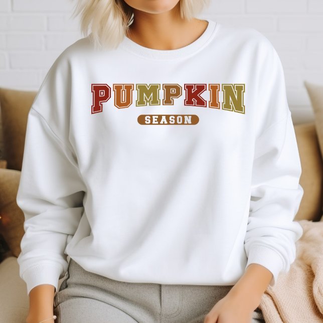 Pumpkin Season Trendy Fall Varsity Sweatshirt (Von Creator hochgeladen)