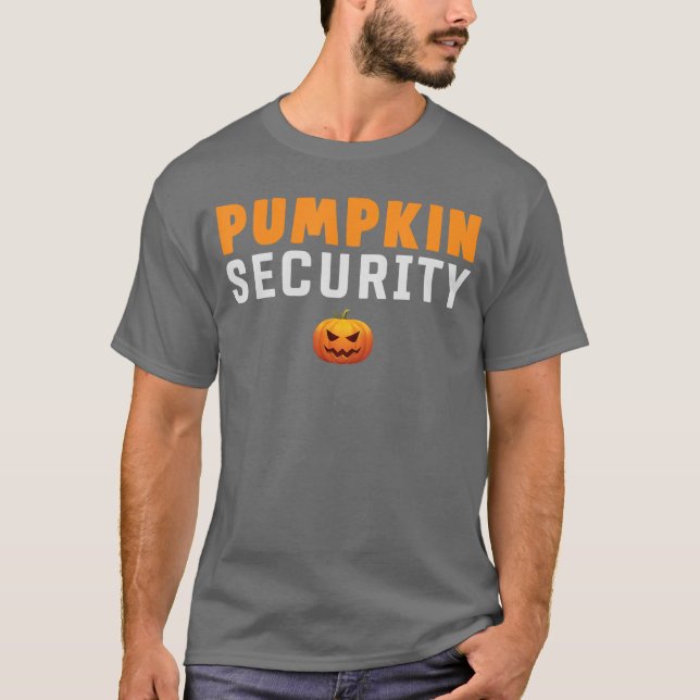Pumpkin Security Kids Halloween Idea For Trick Or  T-Shirt (Vorderseite)