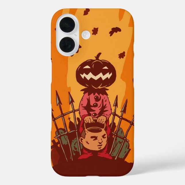 Pumpkin-Sensenmann Case-Mate iPhone Hülle (Rückseite)