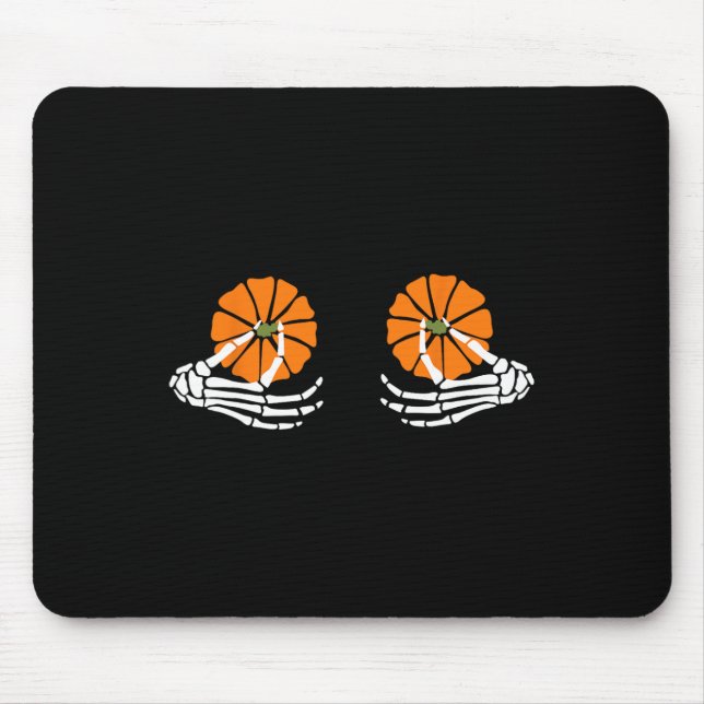 Pumpkin Skeleton Hand Halloween Mousepad (Vorne)