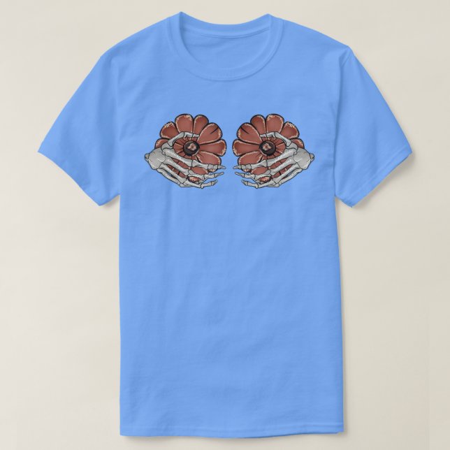 Pumpkin Skeleton Hands Funny Skeleton Halloween Co T-Shirt (Design vorne)