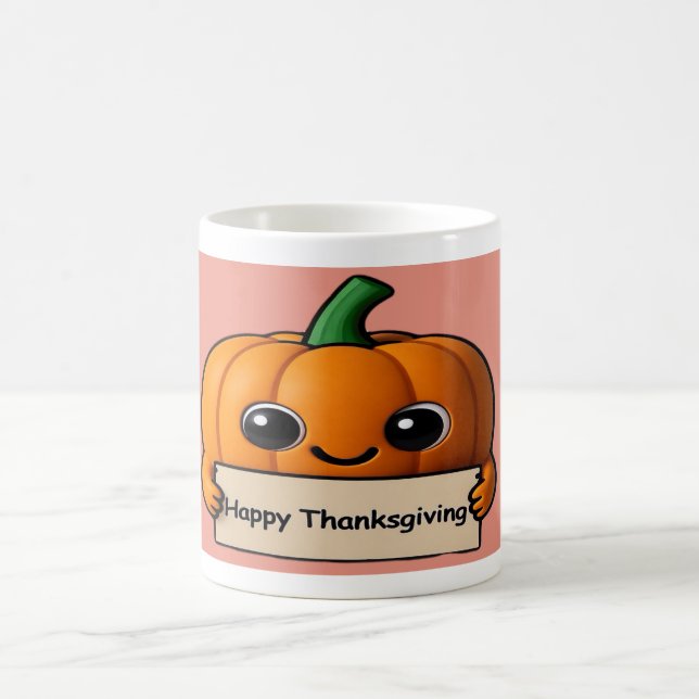 Pumpkin Smiles & Gratitude Sips- Thanksgiving Mug Kaffeetasse (Mittel)