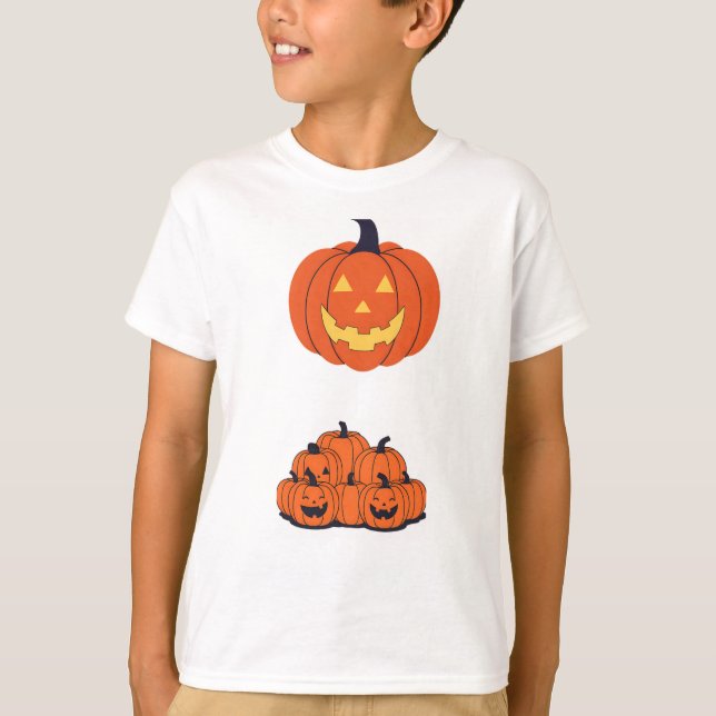 Pumpkin smiling spooky T-Shirt (Vorderseite)