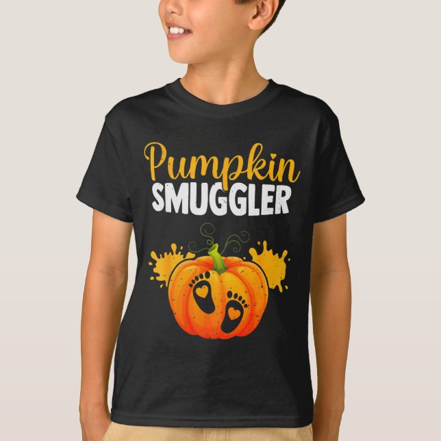 Pumpkin Smuggler Funny Expecting Parents Pregnancy T-Shirt (Vorderseite)