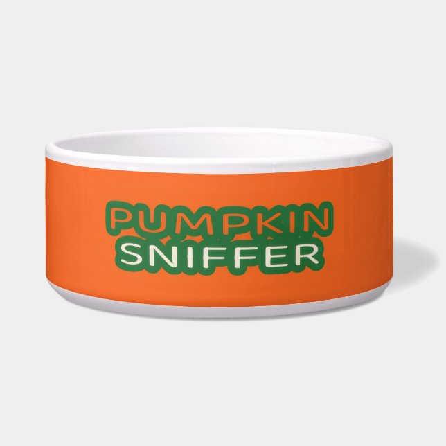 Pumpkin Sniffer | Funny Halloween Pet Design Napf (Vorderseite)