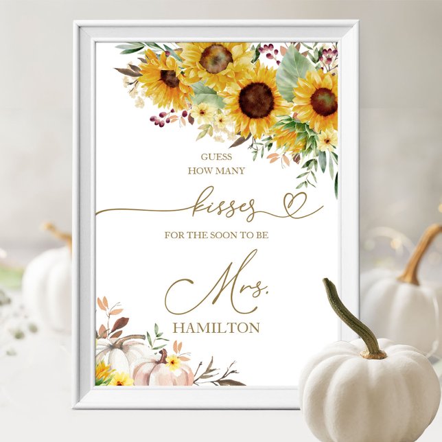 Pumpkin Sonnenblume Wie viele Kisses unterschreibe Poster (Von Creator hochgeladen)