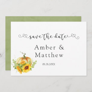 Pumpkin Sonnenblumen Hochzeit speichern die Datums Save The Date