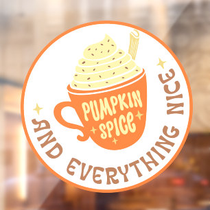 Pumpkin Spice Abzeichen Fensteraufkleber
