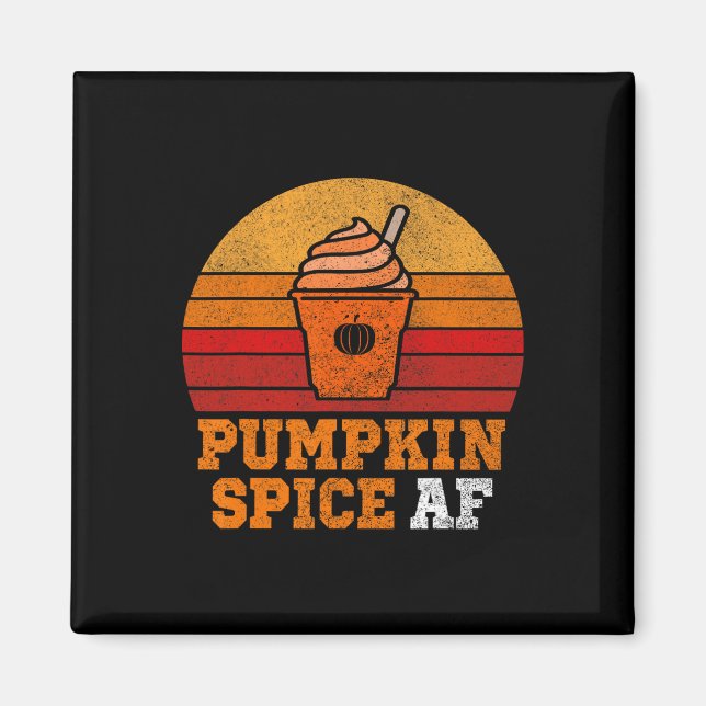 Pumpkin Spice Af Fun Men Husband Apparel Halloween Magnet (Vorne)