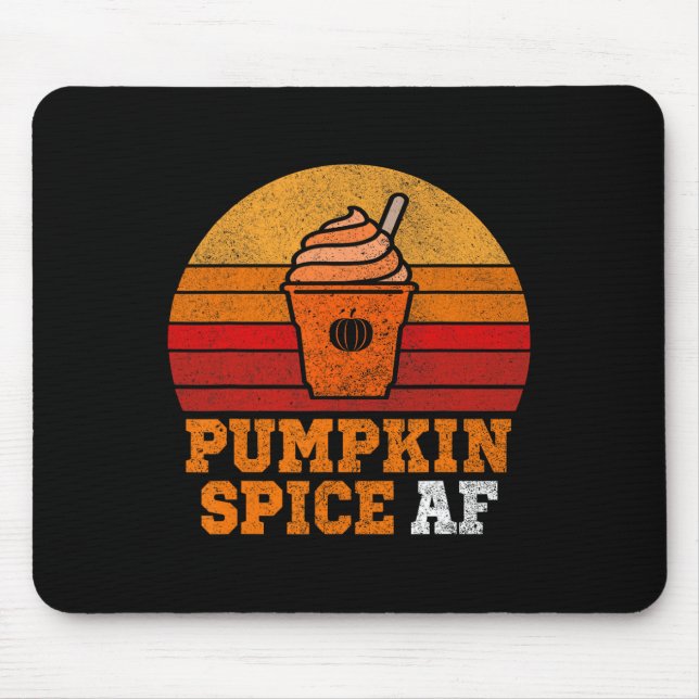 Pumpkin Spice Af Fun Men Husband Apparel Halloween Mousepad (Vorne)