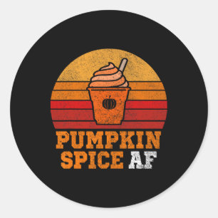 Pumpkin Spice af Fun Men Husnd Apparel Halloween G Runder Aufkleber