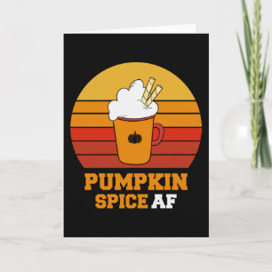Pumpkin Spice Af Funny Halloween Karte