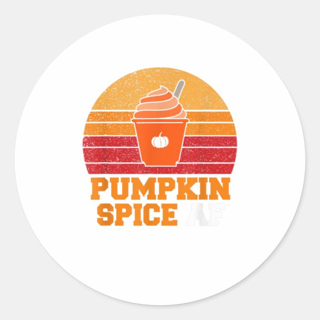 Pumpkin Spice Af Funny Men Husband Halloween Runder Aufkleber (Vorderseite)