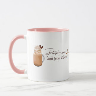 Pumpkin Spice and Jesus Christ (Pink version) Tasse