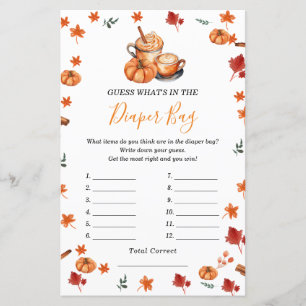Pumpkin Spice Baby Dusche Was ist in der Windelbeu