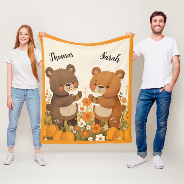 Pumpkin Spice Bear Fleece Blanket (Beispiel)