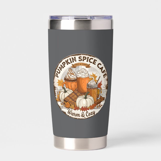 Pumpkin Spice Café insulated Tumbler Thermobecher (Vorderseite)