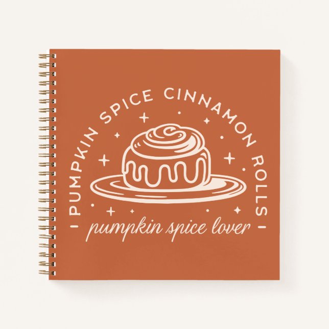 Pumpkin Spice Cinnamon Rolls Notizbuch (Vorderseite)