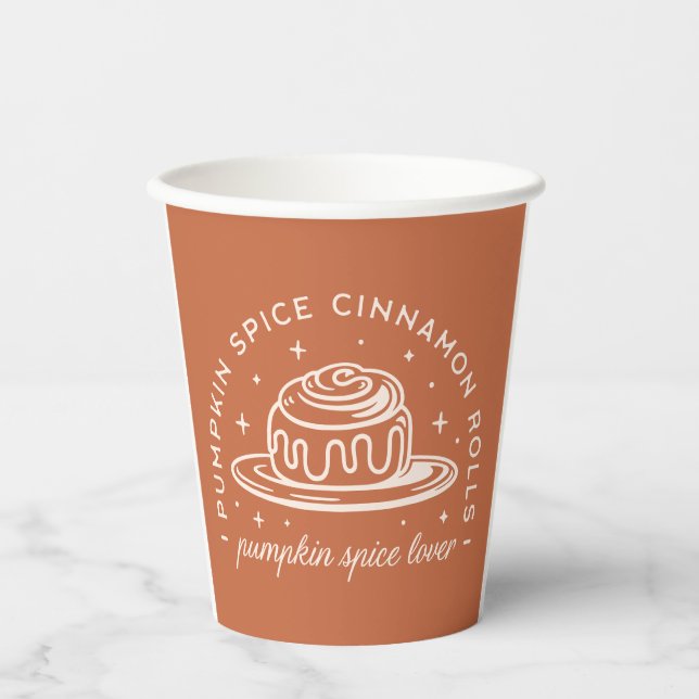 Pumpkin Spice Cinnamon Rolls Pappbecher (Vorderseite)