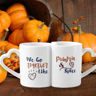 Pumpkin & Spice Couples Sprichwort - Typografy Lov Liebestassen