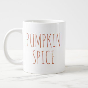 "Pumpkin Spice" Einfaches modernes Bauernhaus Jumbo-Tasse