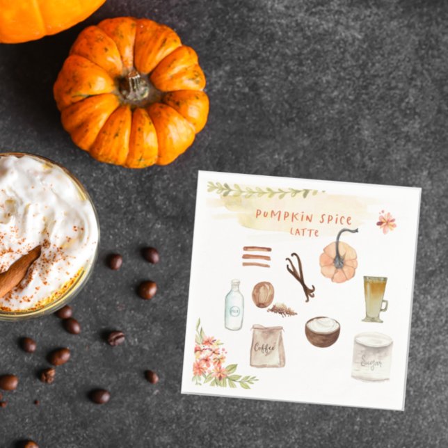 Pumpkin Spice | Erntedank Friendsgiving Napkin Serviette (Von Creator hochgeladen)