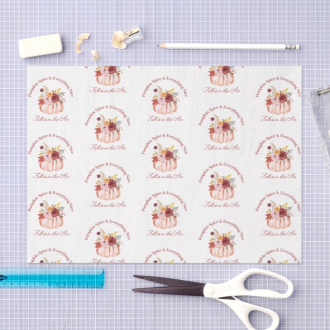 pumpkin spice & everything nice, fall autumn chic seidenpapier (Handwerk)
