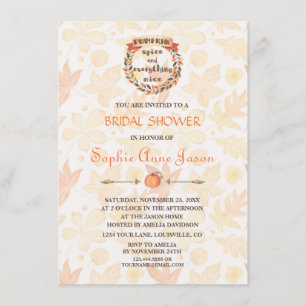 Pumpkin Spice Fall Erntedank Brautparty Einladung