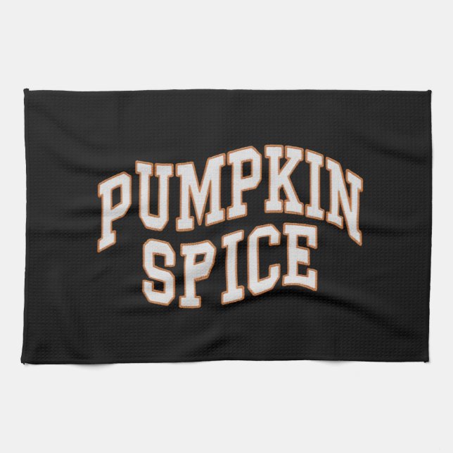 Pumpkin Spice Fall Shirt Erntedank Geschirrtuch (Horizontal)