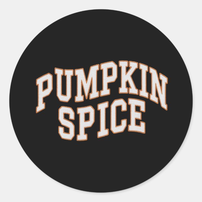 Pumpkin Spice Fall Shirt Erntedank Runder Aufkleber (Vorderseite)