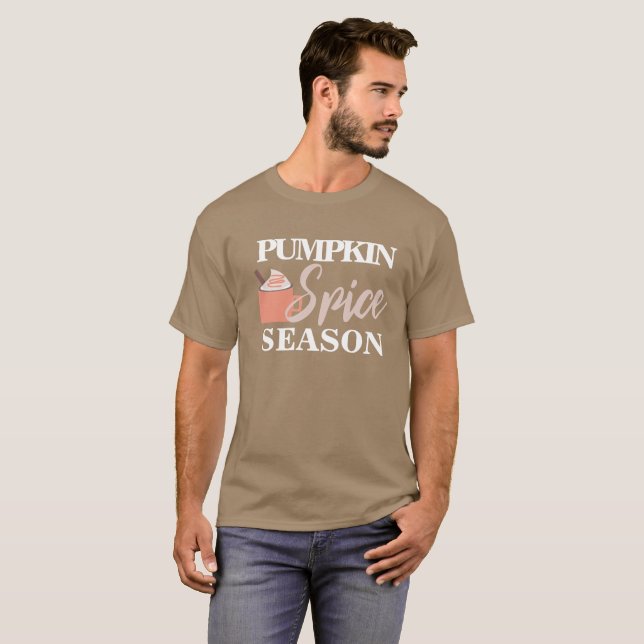 Pumpkin Spice Fall Tasse Creme T-Shirt (Vorne ganz)