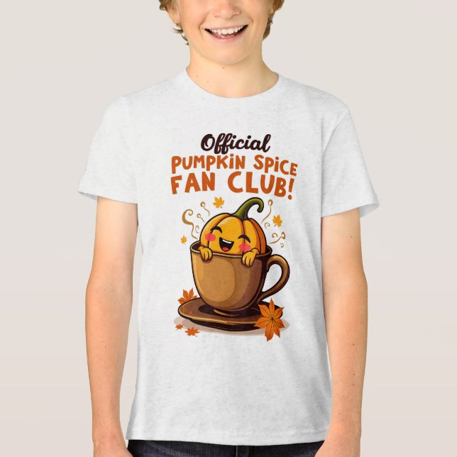 Pumpkin Spice Fan Club Tri-Blend Shirt (Vorderseite)