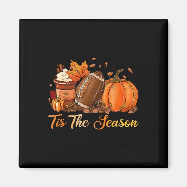 Pumpkin Spice Football Dies ist die Saison Fall Th Magnet (Vorne)