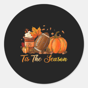 Pumpkin Spice Football Dies ist die Saison Fall Th Runder Aufkleber