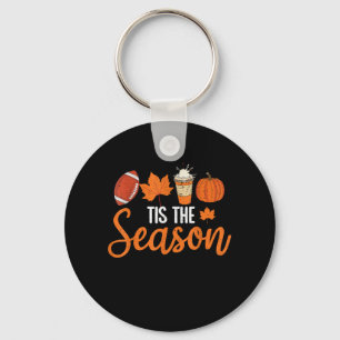 Pumpkin Spice Football Dies ist die Saison Fall Th Schlüsselanhänger