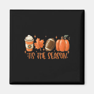 Pumpkin Spice Footbyll Dies ist die Jahreszeit Fal Magnet