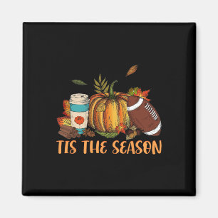 Pumpkin Spice Footbyll Dies ist die Jahreszeit Fal Magnet