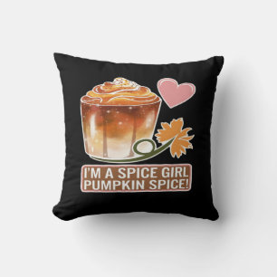 Pumpkin Spice Girl Fall Latte Sticker Kissen